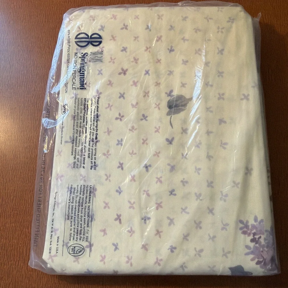 Vtg Bill Blasd Fitted Twin Sheet No Iron Percale 